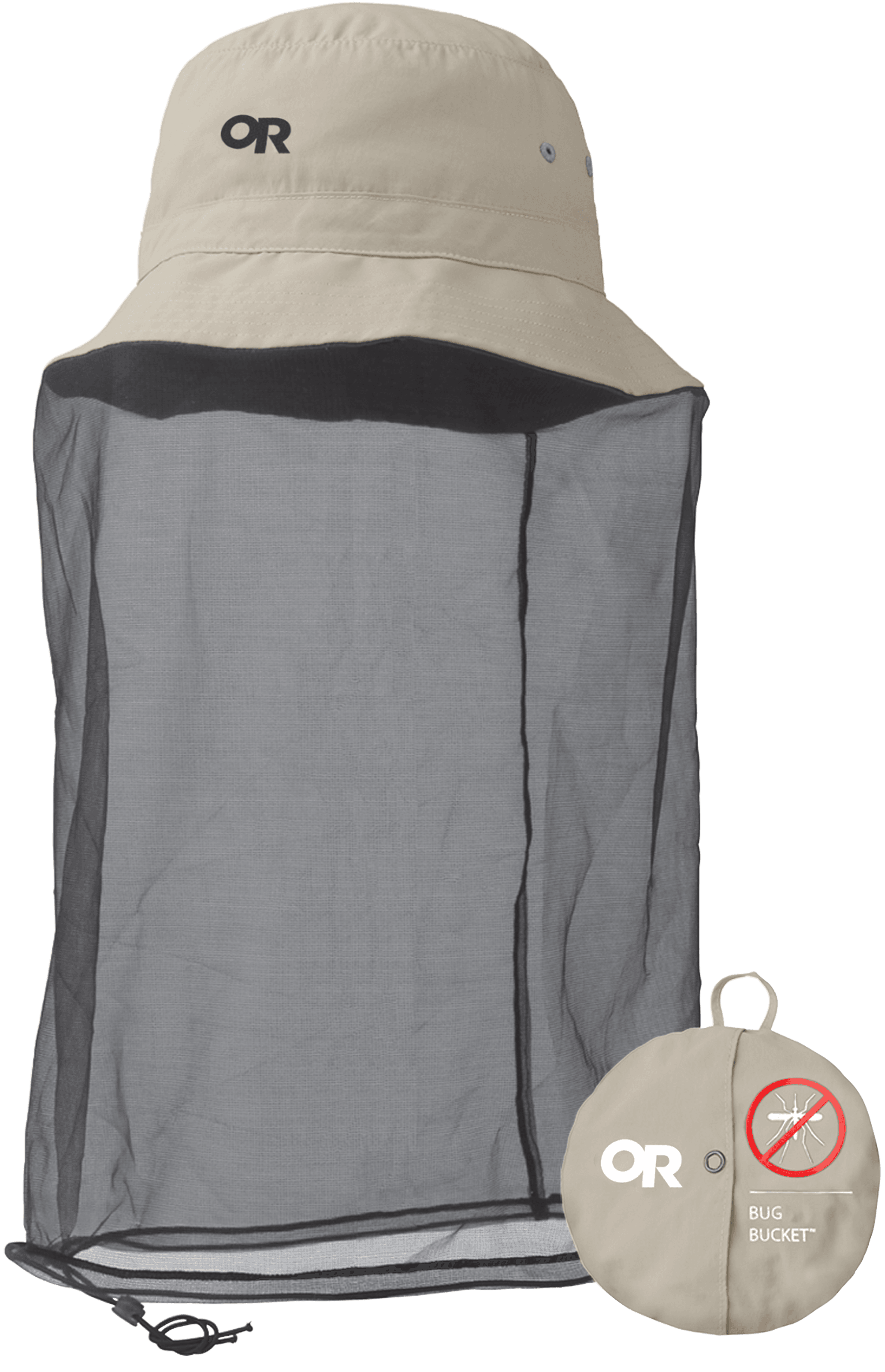 Outdoor Research Outdoor Reserach Bug Bucket hattu hyttyssuojalla, Khaki