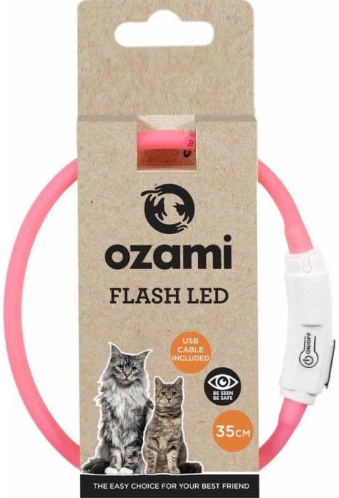 Ozami Halsband Flash Led vaaleanpunainen 35 cm