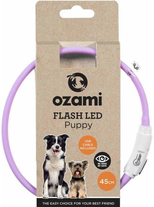 Ozami Halsband Flash Puppy Led Lila 45 cm