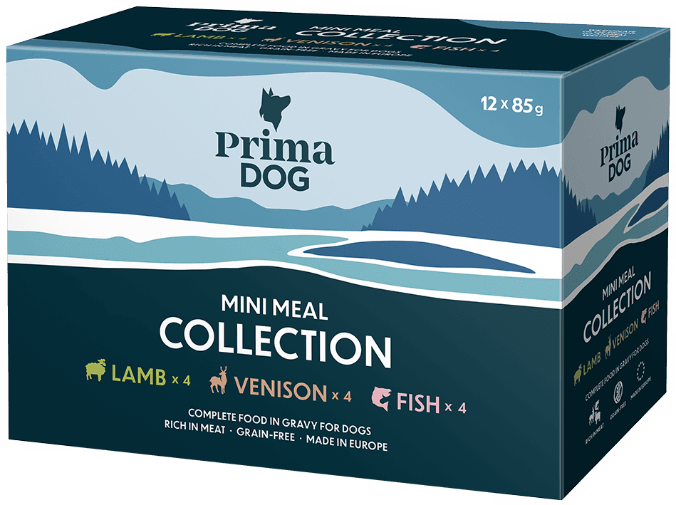 PrimaDog Prima Dog Mini Meal Mix lajitelmapakkaus,12 x 85 g