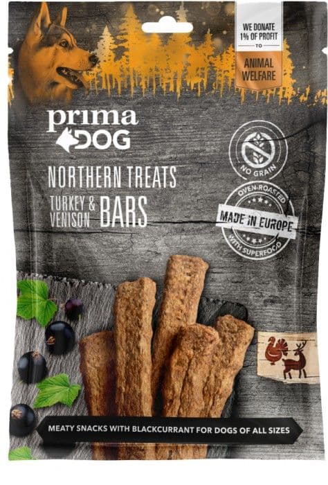 PrimaDog Prima Northern Treats Kalkkuna-peuratanko -koiranherkku 200 G