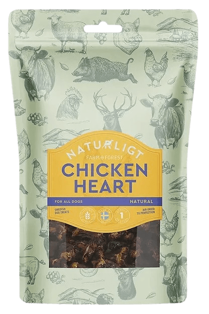 Naturligt Hundtugg Naturligt Farm & Forest Chicken Hearts 120g