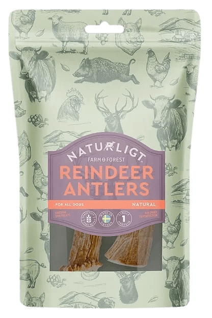 Naturligt Hundtugg Naturligt Farm & Forest Reindeer Antler puruluut, 3 kpl
