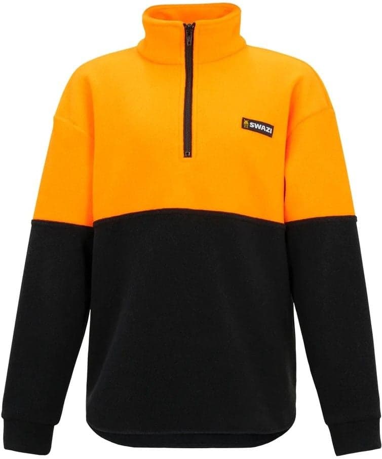 Swazi Kids Hi-Vis Bush Shirt lasten pusero, Blaze / Musta