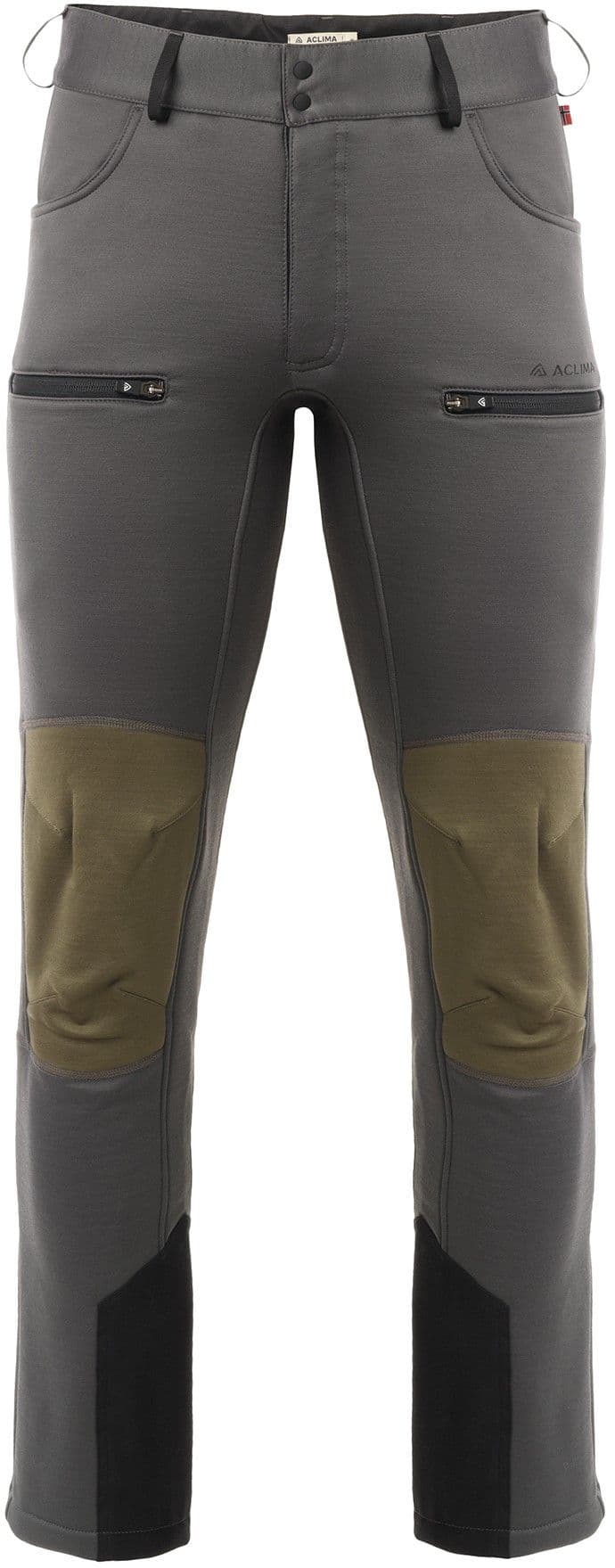 Aclima WoolShell Pant ulkoiluhousut, harmaa/maastonvihreä