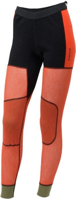 Aclima W's WoolNet Hybrid Longs Jet Black/Poinciana/Capulet Olive