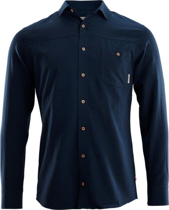 Aclima Woven Wool Merino -miesten kauluspaita (Tummansininen (Navy Blazer))