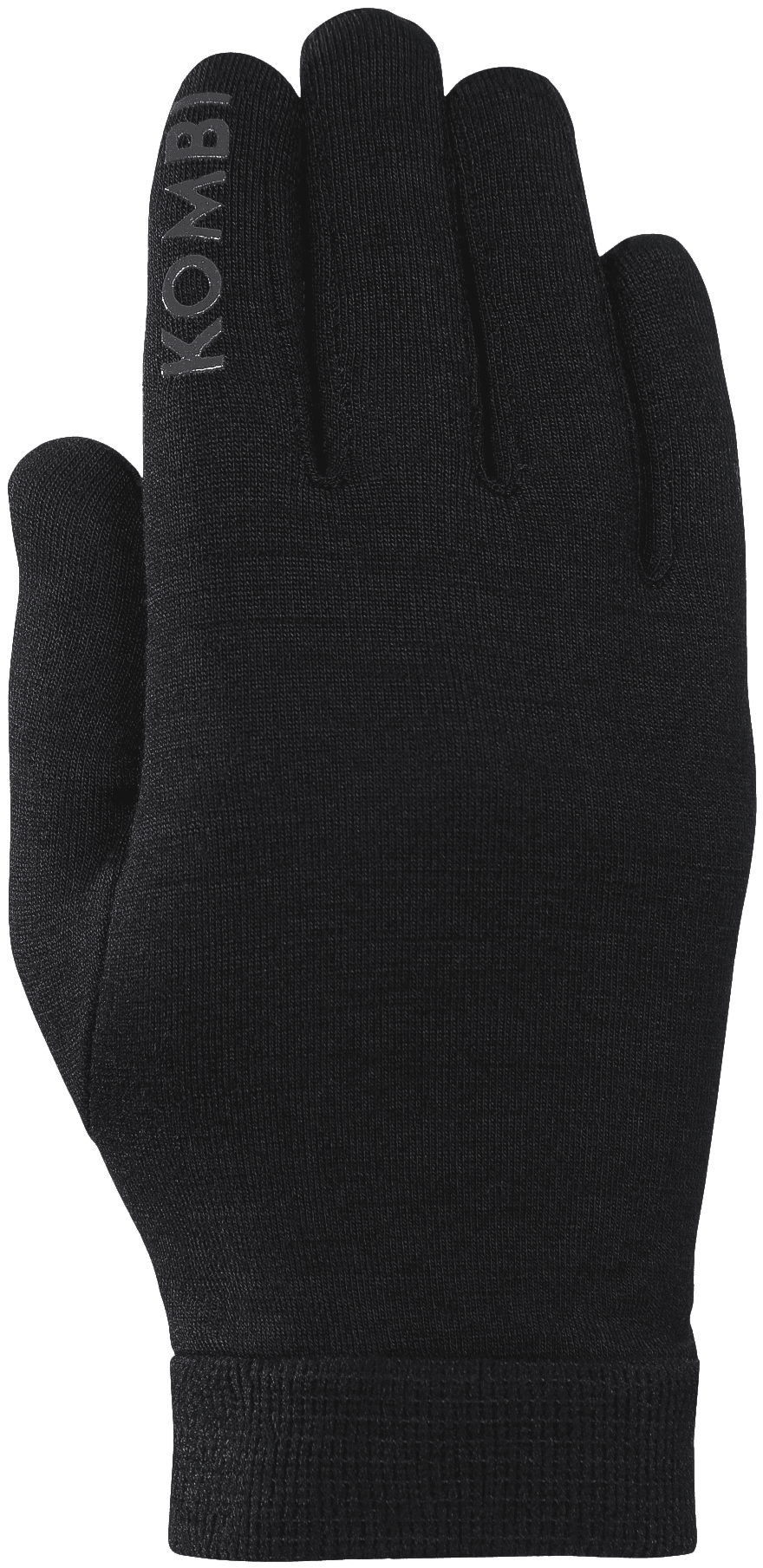 Kombi Merino Wool Liner merinovillaiset aluskäsineet, musta
