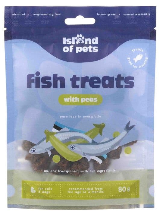 Island of Pets Fish Treats with Peas 80 g
