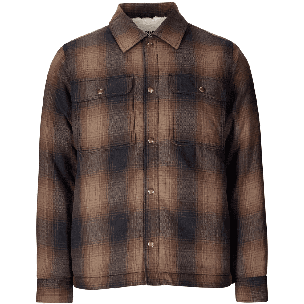 Marmot M's Ridgefield Sherpa Flannel Shirt Jacket Musta