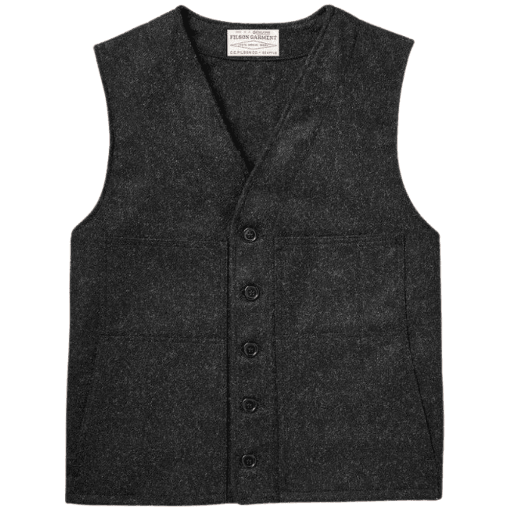 Filson Mackinaw Wool Vest Hiilenharmaa