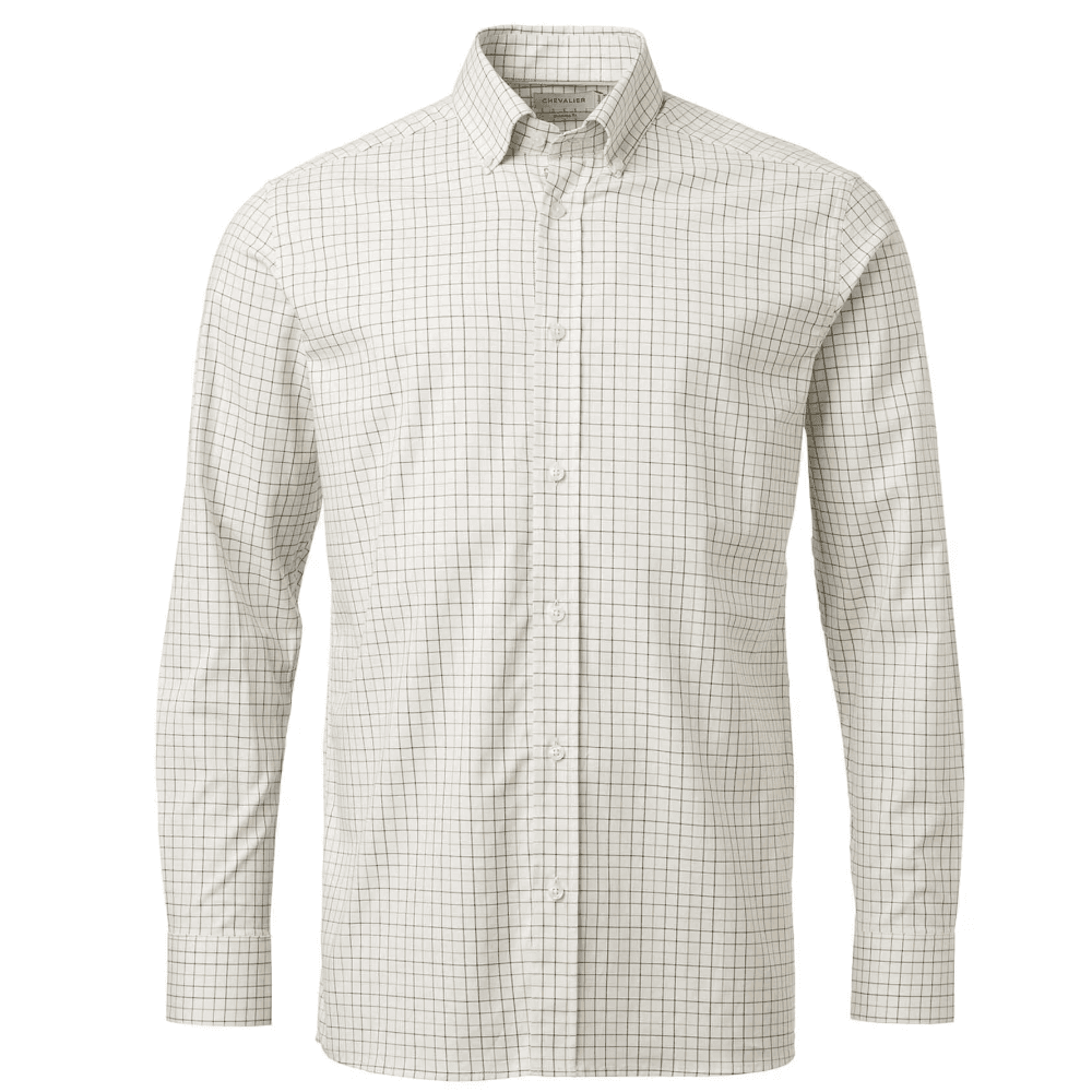Chevalier Baron Shooting Fit Stretch Shirt Men Stormy Blue Tattersall
