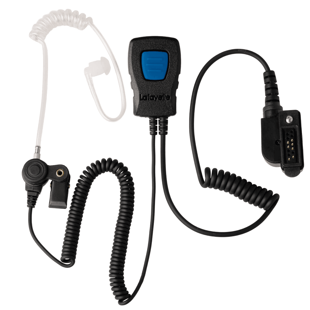 Lafayette Miniheadset Security Öronmussla Multipin D52 Musta