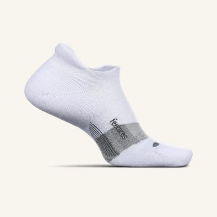 Feetures Merino 10 Ultra Light No Show Tab K. S=34-37 Valkoinen Unisex
