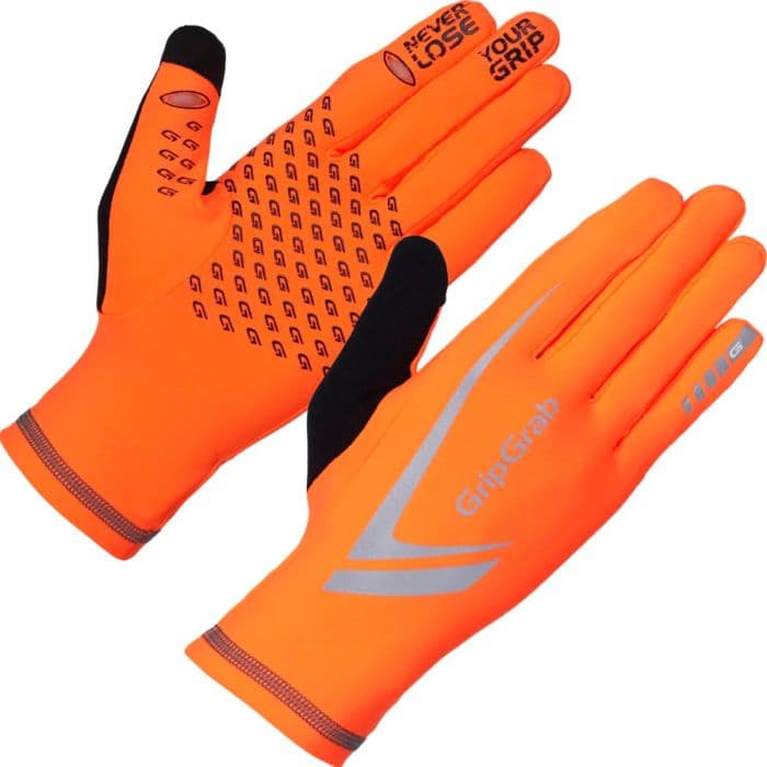 GripGrab Hi-Vis Talvihanskat K. XS Oranssi - Erinomaiset näkyvyys ja lämpö juoksuun talvella