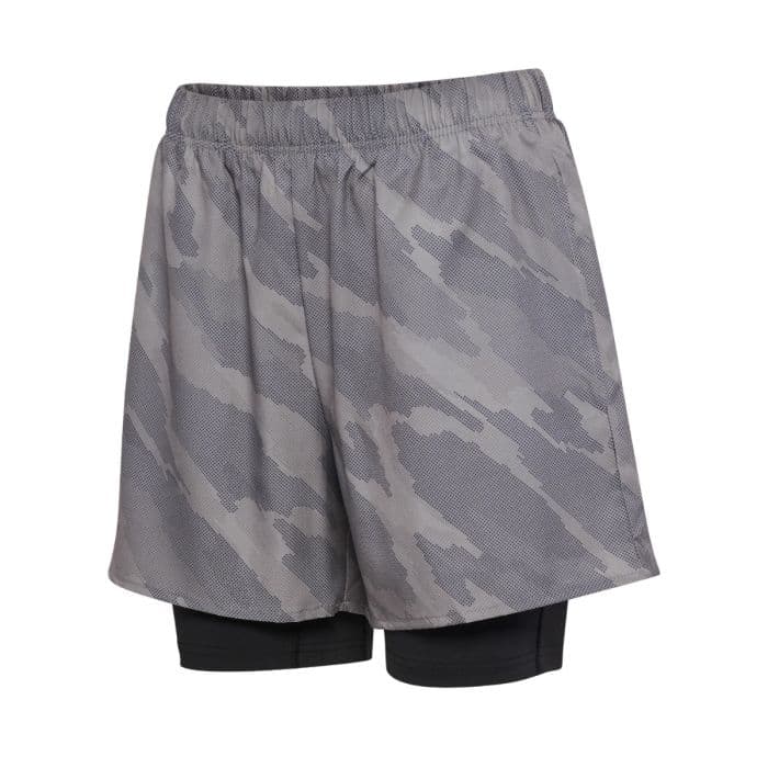 Hummel HIIT Intensity AOP 2in1 Shorts K. L Harmaa Miehet