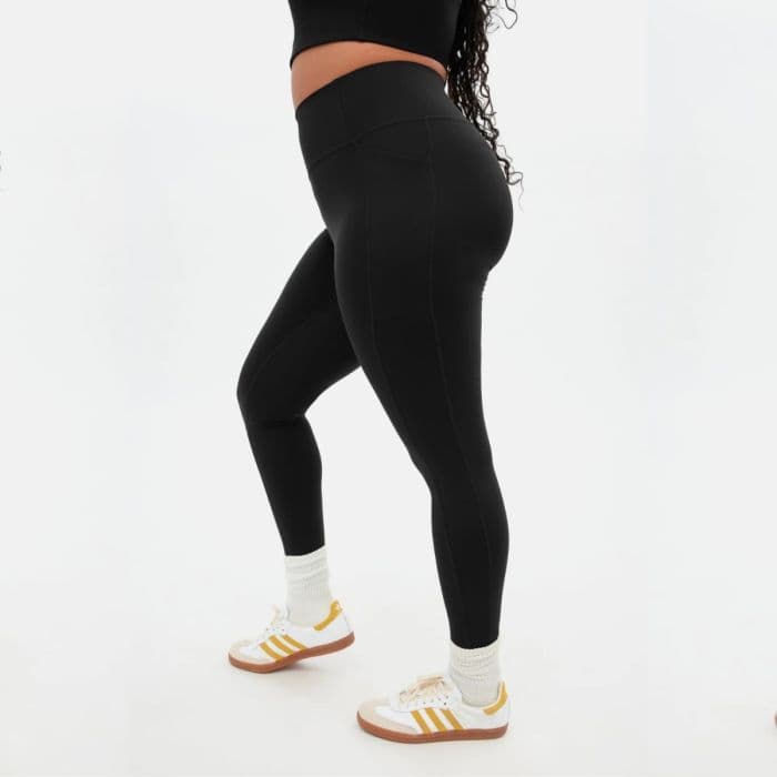 Girlfriend Collective Pocket High-Rise Leggins Long K. L Musta Naiset