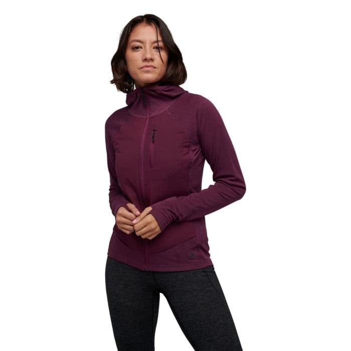 Black Diamond Coefficient LT Hybrid Hoody - Kevyt ja hengittävä juoksutakki, Punainen, Koko L