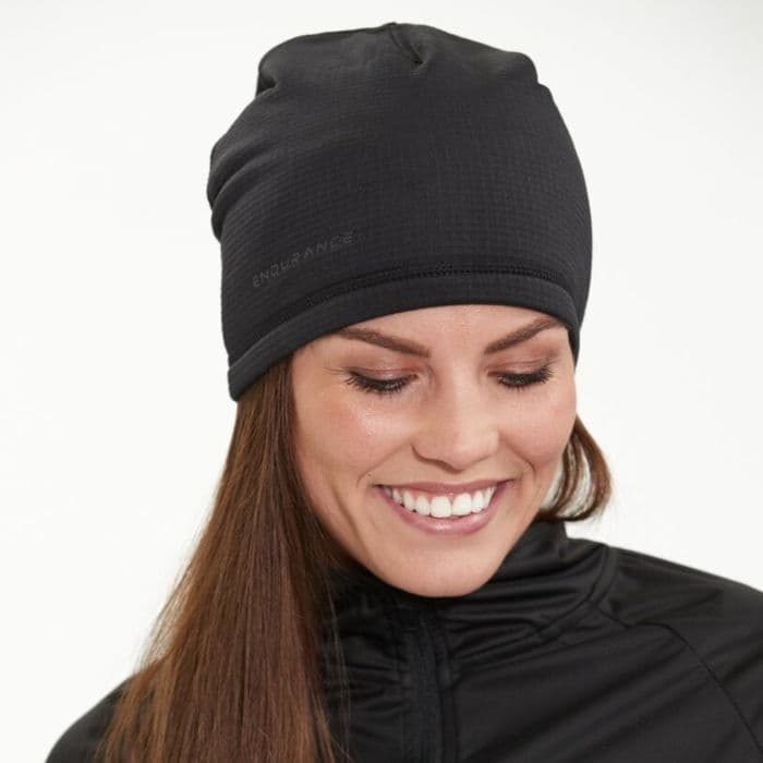 Endurance Nevier Waffle Hood K. ONE SIZE Musta Unisex