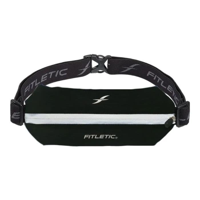 Fitletic Mini Sport Plus - Koko Yksi Musta Juoksuvyö, Taskut Puhelimelle ja Tarvikkeille