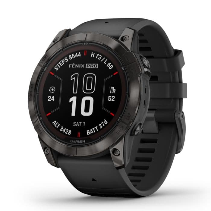 Garmin fēnix 7X Pro Sapphire Solar 51 mm harmaa — GPS-multisport-kello, Topo-kartat, safiirilasi, aurinkolataus, pitkä akunkesto