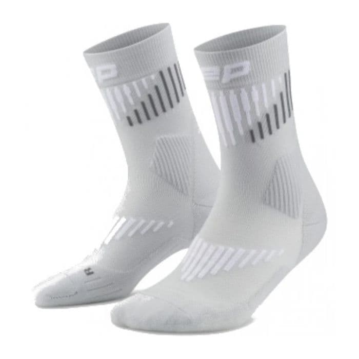 CEP Core Run Merino Socks Mid-Cut 3.0 K. 34-37 II Harmaa / Valkoinen Naiset