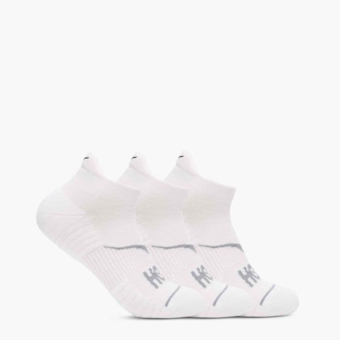 HOKA No-Show Run Socks 3-Pack K. 46-50 Valkoinen Unisex