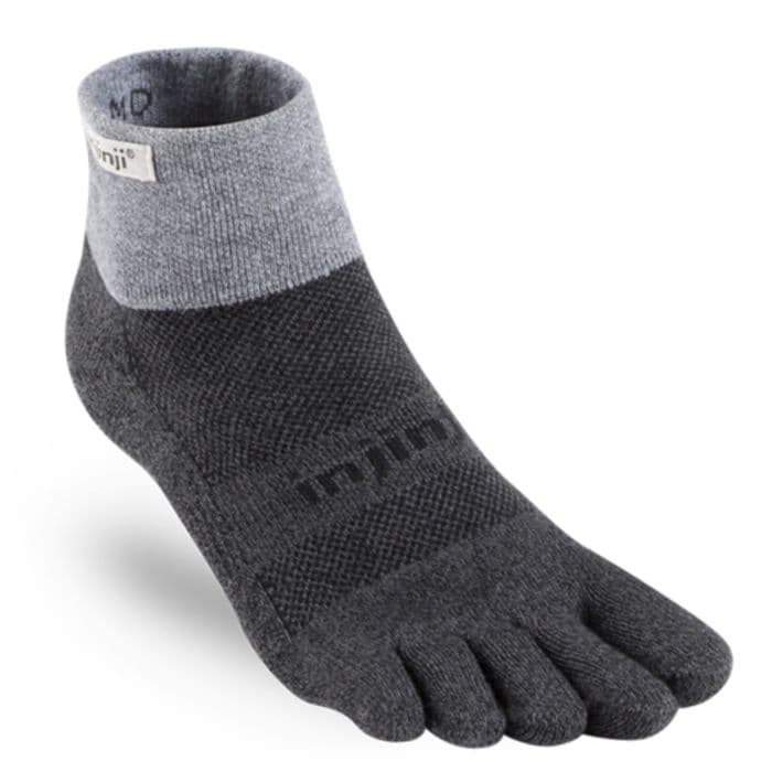Injinji Trail Midweight Mini Crew K. M 40½-44 Harmaa / Musta Unisex