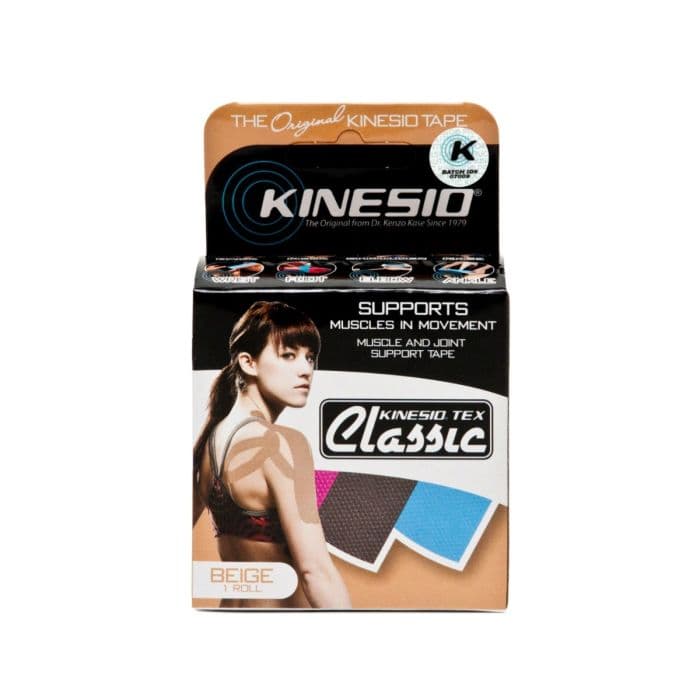 Kinesio Tex Classic 5cm x 4m - Urheiluteippi, ruskea, optimaalinen tuki ja joustavuus juoksijoille