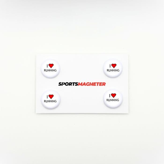 SportsMagneter juoksumagneetit 4 kpl, koko: Yksi koko, väri: Valkoinen - Turvalliseen harjoitteluun ja kilpailuihin