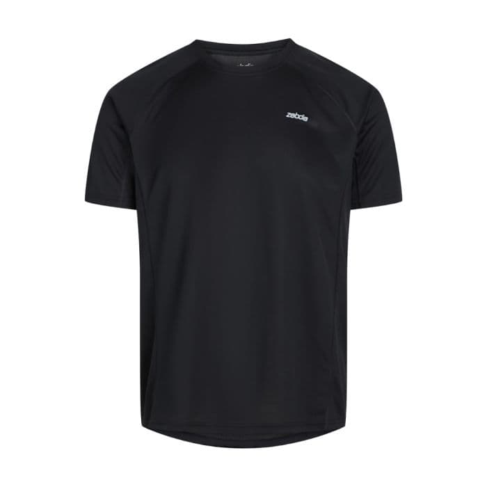 Zebdia Chest Print Sports SS Tee K. S Musta Miehet
