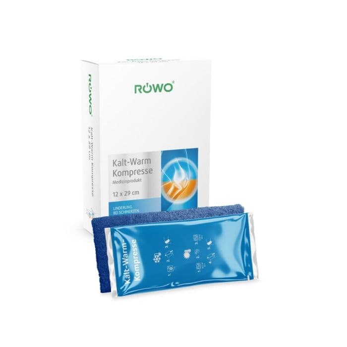 Röwo Cold/Warm Thermo Wrap K, ONESIZE - Tehokas tuki juoksuun ja urheilulääketieteeseen, Musta