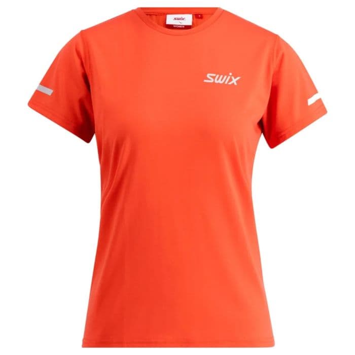 Swix Pace SS Tee Naisille - Punainen juoksupaita, erinomainen mukavuus ja hengittävyys harjoitteluun