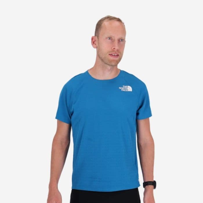 The North Face Flight Weightless S/S T-paita K. XL Sininen - Kevyt ja hengittävä juoksupaita aktiiviseen käyttöön