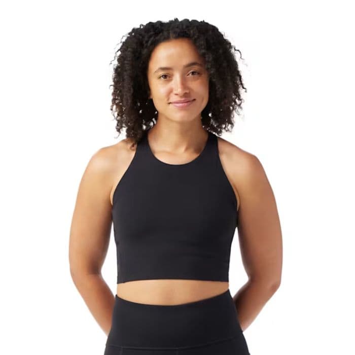 Smartwool Active Crop Bra Everyday K. L Musta Naiset